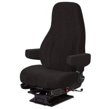 National Captain Lo Low Base High Back Air Seat W Armrests-black Mordura Cloth