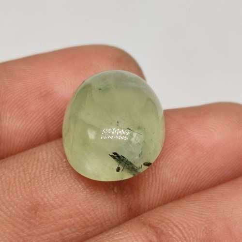 Rare green black prehnite cabochon translucent prehnite loose gemstone M6398 AU - Picture 3 of 5