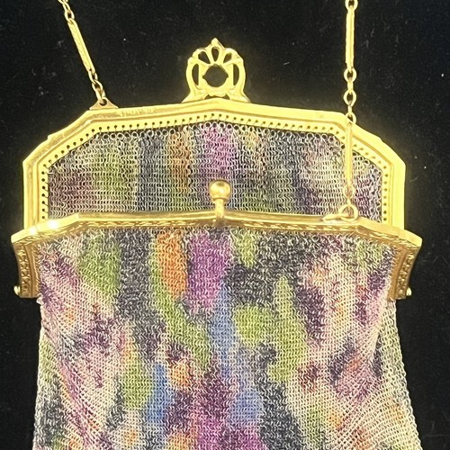 Whiting and Davis Mesh Early Purse Chainmail Flapper Chain Bag Handbag Antique - Picture 10 of 23