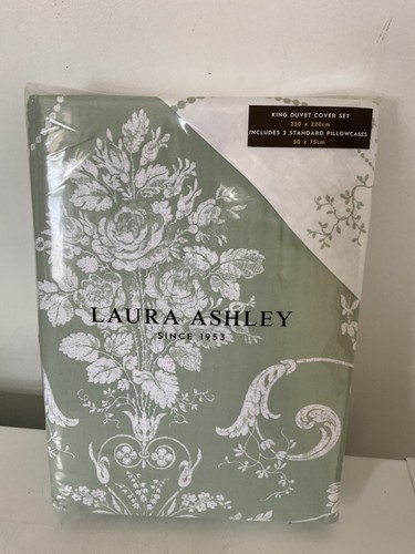 Laura Ashley Green Josette Duvet Cove & Pillowcases Bedding set Double Size - Picture 8 of 18
