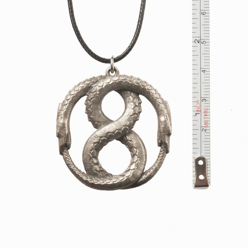 Ouroboros - Pewter Pendant - 2 Serpents Eating Their Tails - Symbol of Infinity - Picture 3 of 3
