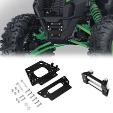 Winch Mount Plate Kit+6'' Roller Fairlead For Kawasaki Teryx KRX 1000/4 1000