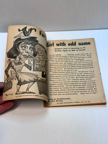 1963 August 11th - 17th TV Weekly Imogene Coca TV Guide Collectible RARE - Picture 19 of 19