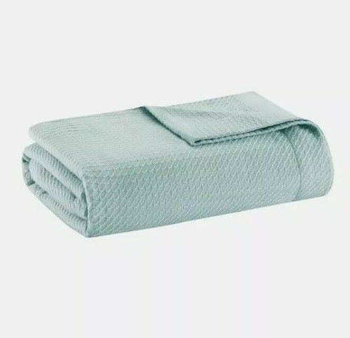 Luxury Solid Teal Egyptian Cotton Year Round Blanket - Full/Queen - Picture 3 of 5
