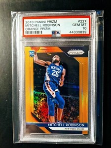 2018 Panini Prizm 227 Mitchell Robinson Orange Prizm RC #/49 PSA 10