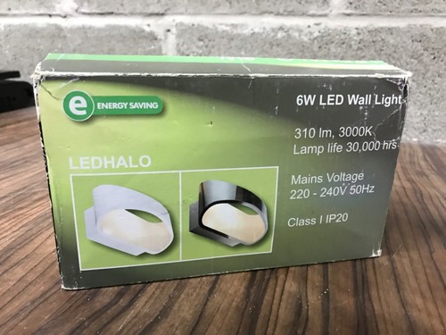 ENERGY SAVING 6w Halo LED Wall Light 6w IP20 Polished Aluminium (99) - Picture 1 of 3