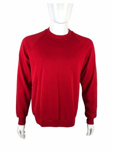 Jerzees Mens Large Sweatshirt Crewneck Red Made In USA Vintage 50/50 EUC - Picture 2 of 8