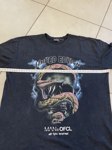 Boohoo Man T-shirt Limited Edition Men’s Sz M Medium Cotton Snake Graphic Street - Picture 9 of 14