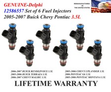 Genuine Delphi  Set Of 6 Fuel Injectors for Chevy Buick Saturn Pontiac  3.5L V6