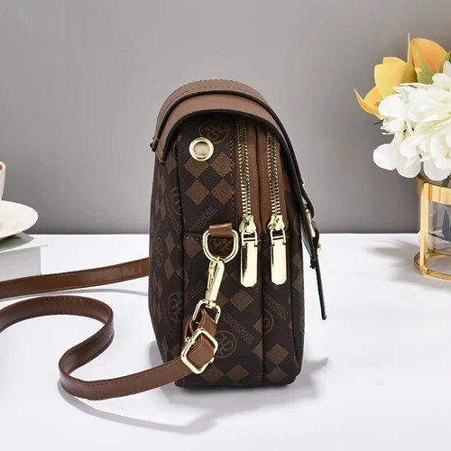 Small Crossbody Shoulder Bag for Women β Multi-Layer PU Leather Flap Style - Picture 2 of 8