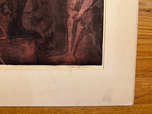 AMAZING MEZZO TINT ETCHING LISTED Picasso like by Ritsuki Ohtani - Picture 2 of 4