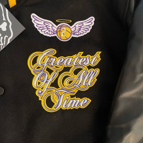 Kobe Bryan Headgear Classics Los Angeles Lakers World Champion Jacket BLK Sz XL - Picture 2 of 8