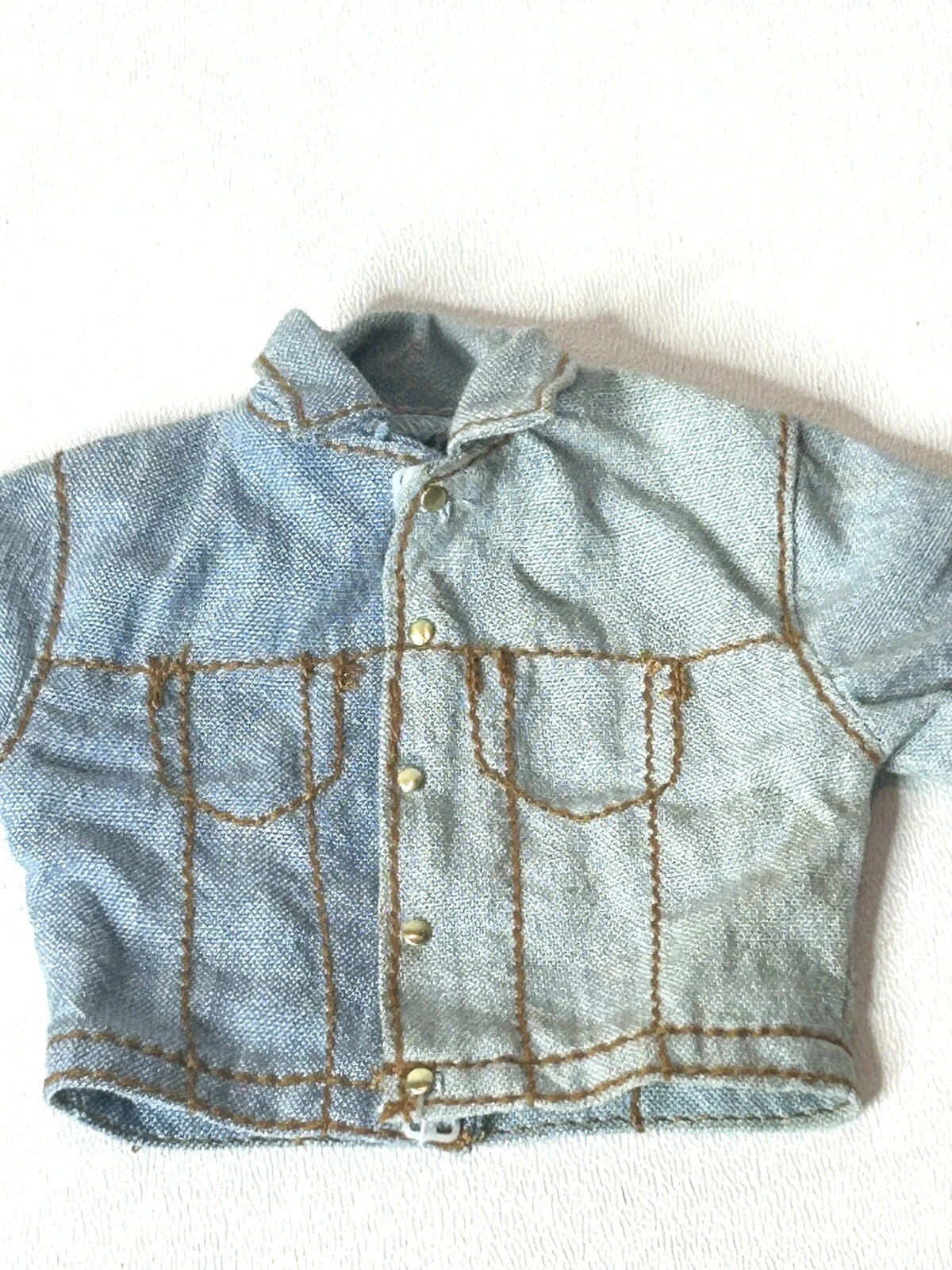 mattel y2k faded denim jacket