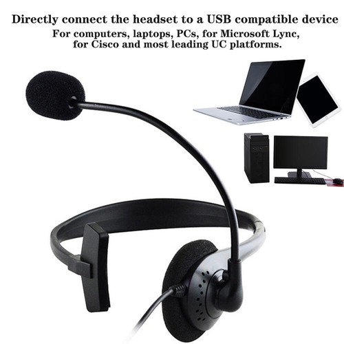 Call Center Headset Telephone Headphone Noise Canceling Mic For Computer Phones - Bild 12 von 15