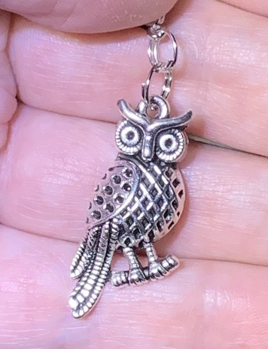 Silver Owl Charm Zipper Pull & Keychain Add On Clip!! - Picture 5 of 5