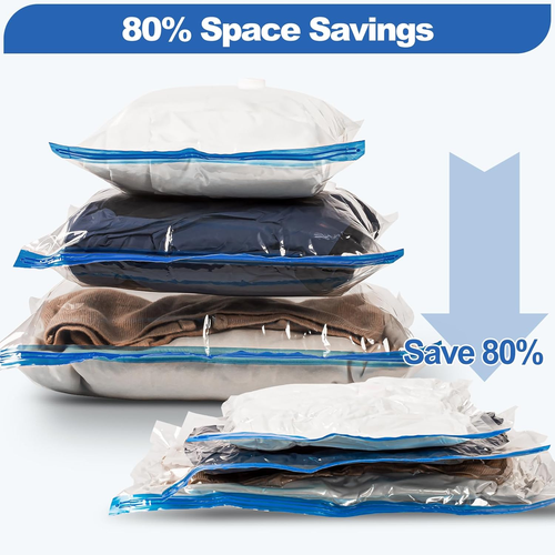 Vmstr Travel Vacuum Storage Bags with Electric Pump (USB Pump + 8 Combo Bags) - Picture 8 of 12