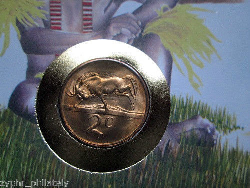 RSA South Africa - "NATIVE TRIBES ~ WILD ANIMALS" Coin Cover / PNC 1990 - Picture 4 of 6