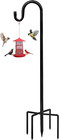 48" Bird Feeder Pole with 5 Prong Base - Outdoor Shepherds Hook for Planters