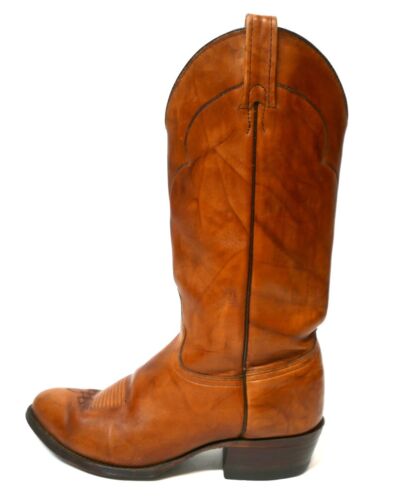 J Chisholm Brown Genuine Leather Cowboy Western Mens Boots Sz 9 EE Xtra Wide USA - Picture 4 of 14