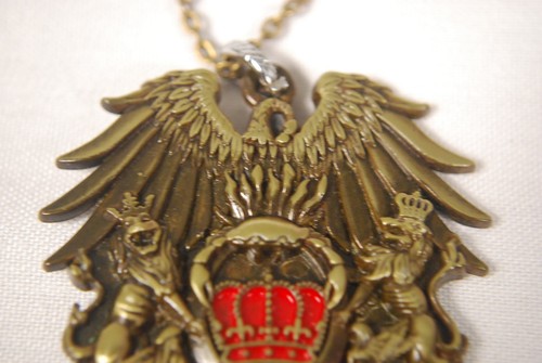 Queen Logo Necklace Pendant 16" Brass New Freddie Mercury Brian May Astrology - Picture 5 of 10