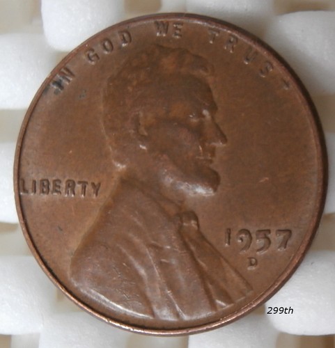 Penny grano D 1957 "Errore" data di conio - Foto 1 di 5