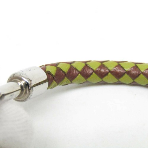 Hermes Bangle Bracelet Jumbo Braided Leather Metalless Dark Brown Green With Box - Picture 7 of 10
