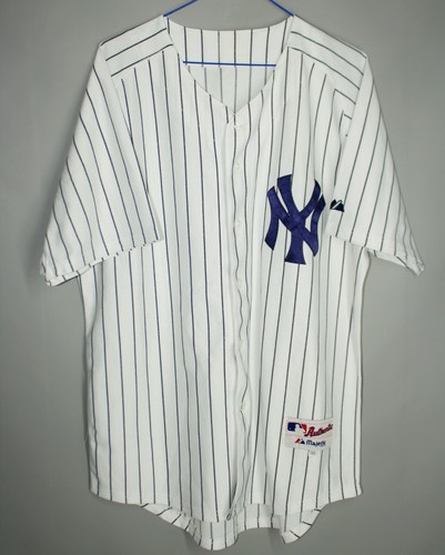 CAMICIA DA BASEBALL MAJESTIC MLB COLLEZIONE AUTENTICA TAGLIA 50 NEW YORK YANKEES
