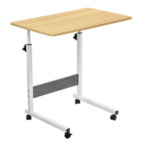Height Adjustable Laptop/Computer Portable folding Wooden Table Rolling Castor - Picture 12 of 18