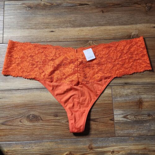 Auden Höschen Damen 4X orange Spitze Tanga NEU