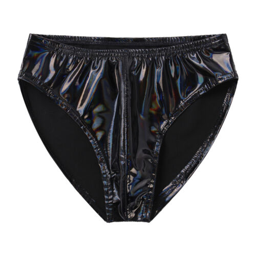 Herren Kunstleder Boxershorts Wetlook Latex Badehose glänzend Shorts Unterhose - Bild 72 von 95