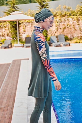 Lycra Khaki Burkini Modest Bademode M2229 - Bild 5 von 5