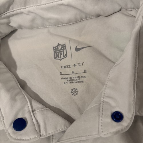 Indianapolis Colts Shirt Nike Men Medium NFL Dri Fit Polo On Field 1/4 Button - Picture 4 of 14