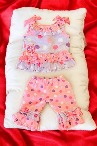 2011 Butterflies Cracker Barrel Polkadot Pajama Two Piece Doll Pajamas