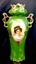 RS Prussia/Royal Vienna Germany Vase with Madame Lebrun Portrait. Near Mint!