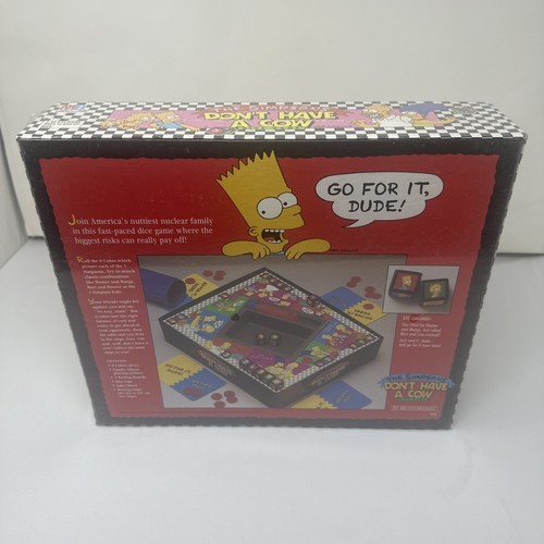 THE SIMPSONS: Don't Have A Cow Dice Game, Vintage 1990 Board Game New Sealed - Picture 2 of 3