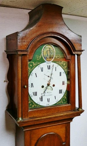 Antique English J.Wilfon 8 Day Striking Solid Oak Grandfather Longcase Clock - Picture 7 of 24