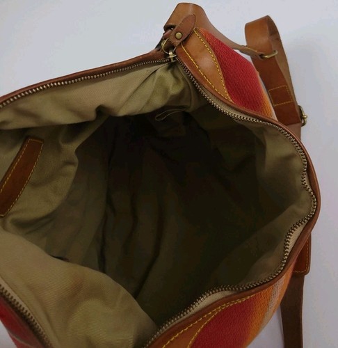 Vintage Ralph Lauren Polo Country Serape Blanket Bag Rare Leather Aztec Western - Picture 12 of 14