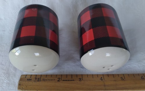 Set shaker sale pepe a quadri rosso e nero Buffalo Check Robert Stanley Natale - Foto 7 di 10