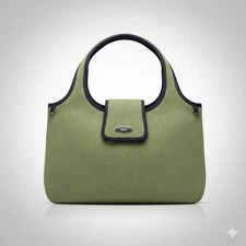 THE SAK®  Tote Handbag Women’s Lively Green Blue Trim Shoulder Bag FREE SHIPPING