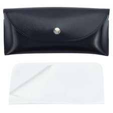 Slim Glasses Case PU Leather Sunglasses Case Bag Portable Travel Black