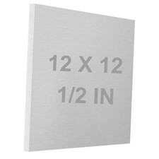 606T65Aluminum Sheet Metal2 x2 x/2Inch 2.7MM Flat Plain 12x12x1/2IN 1