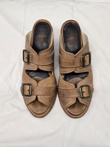 Freebird By Steven Caprice Sandal Tan/Brown Leather Size 9 Double Buckle  - Picture 2 of 6