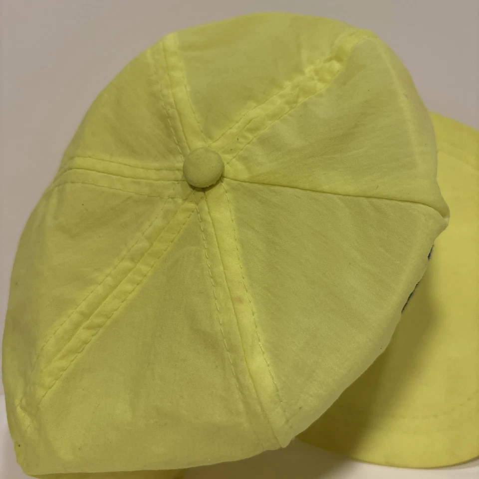 Sombrero de camionero vintage años 80 California Sports amarillo neón Foto 4 de 4