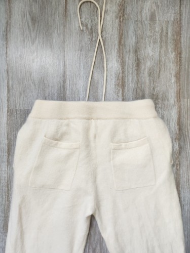 Nap Loungewear 100% Cashmere Pants Straight Leg Pockets Drawstring Ivory Sz S - Picture 11 of 11