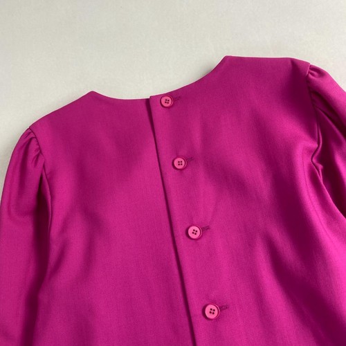 Yves Saint Laurent Magenta Jacket with Back Buttons and Wool Tunic Short - Picture 4 of 8