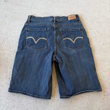 Levi's Vintage Y2K Blue Denim Mid Rise Bermuda Shorts Size 8