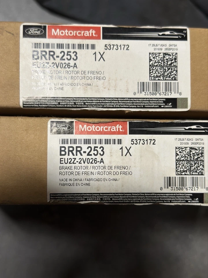Rotor de freio a disco OEM Motorcraft BRR-253 Ford Explorer, Taurus, Flex, MKT 13-19 - Imagem 2 de 3