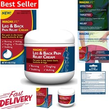 Quick Relief for Back & Leg Pain - Natural 4oz Cream with Aloe & Calendula