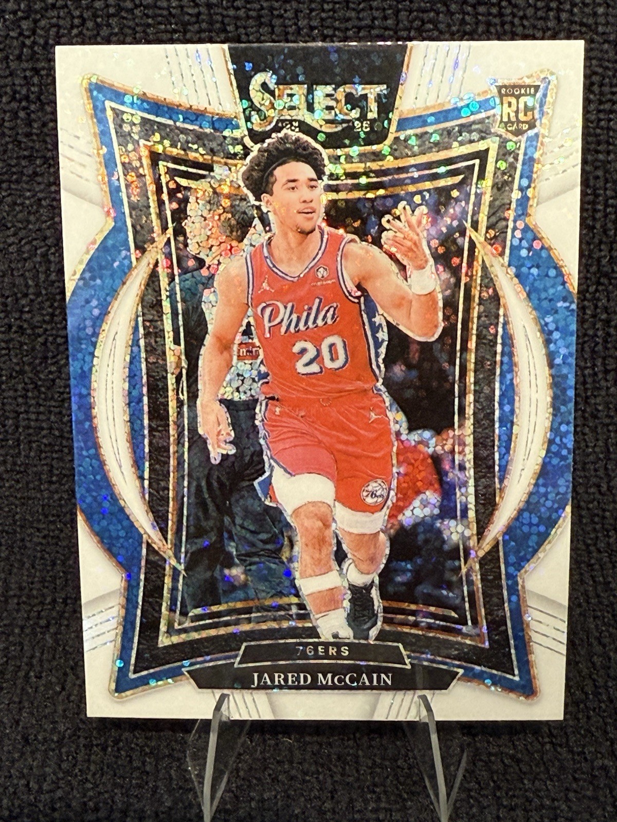 2024-25 Panini Select Jared McCain White Sparkle Concourse White Sparkle #82 RC