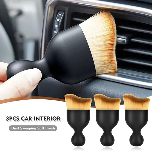 Cepillo de limpieza interior de coche de 3 piezas, suave para polvo automotriz... - Imagen 3 de 7